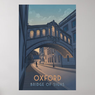 Poster Cartaz de Viagem da Ponte dos Suspiros de Oxford