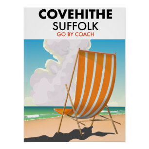 Pôster Cartaz de viagem da praia de Covehithe Suffolk