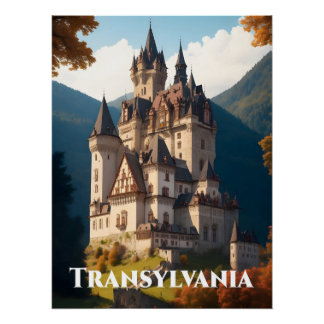 Pôster Cartaz de Viagem da Transilvânia Romênia