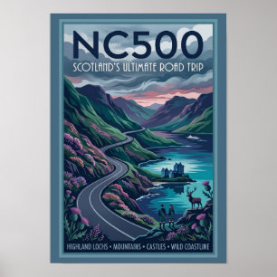 Poster Cartaz de Viagem da Viagem de Carro Definitiva NC5