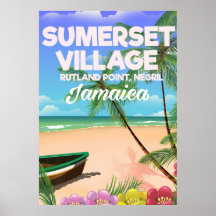 Cartaz de viagem da Vila Sumerset Jamaica