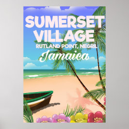 Pôster Cartaz de viagem da Vila Sumerset Jamaica
