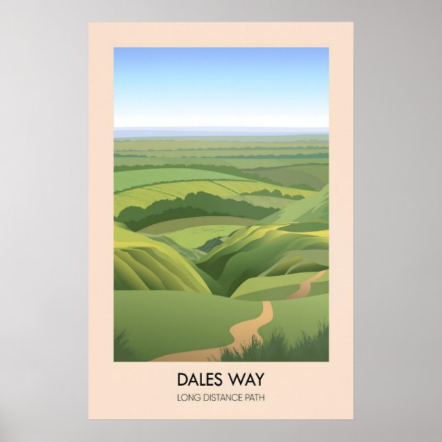 Poster Cartaz de Viagem Dales Way (Frente)