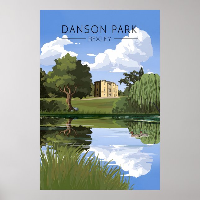 Poster Cartaz de Viagem Danson Park Londres (Frente)