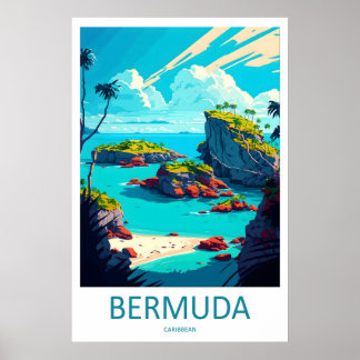 Poster Cartaz de Viagem das Caraíbas Bermudas 1