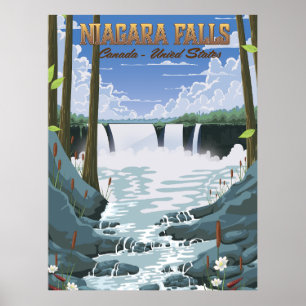 Poster Cartaz de viagem das Cataratas do Niágara