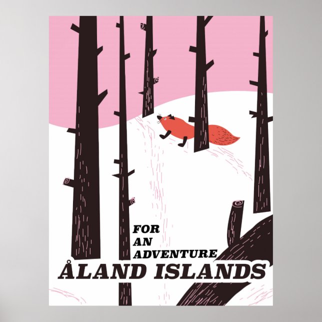 Poster Cartaz de viagem das Ilhas Åland, Finlândia (Frente)