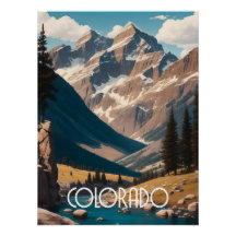 Cartaz de Viagem das Montanhas do Colorado
