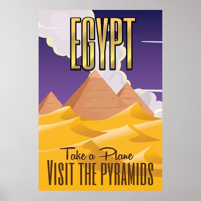 Pôster cartaz de viagem das Pirâmides Egípcias (Frente)