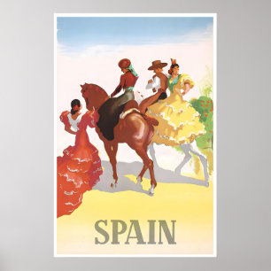 Poster Cartaz de Viagem de Arte Espanhola Espanha Impress