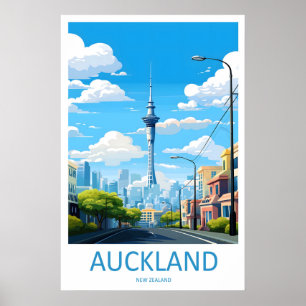 Poster Cartaz de Viagem de Auckland Parque Nacional Vinta
