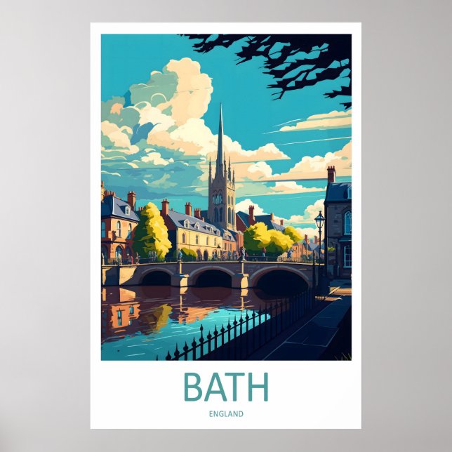 Poster Cartaz de Viagem de Bath Inglaterra 1 (Frente)