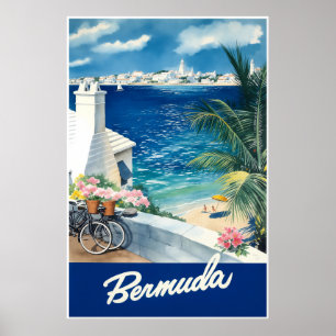Poster cartaz de viagem de Bermudas