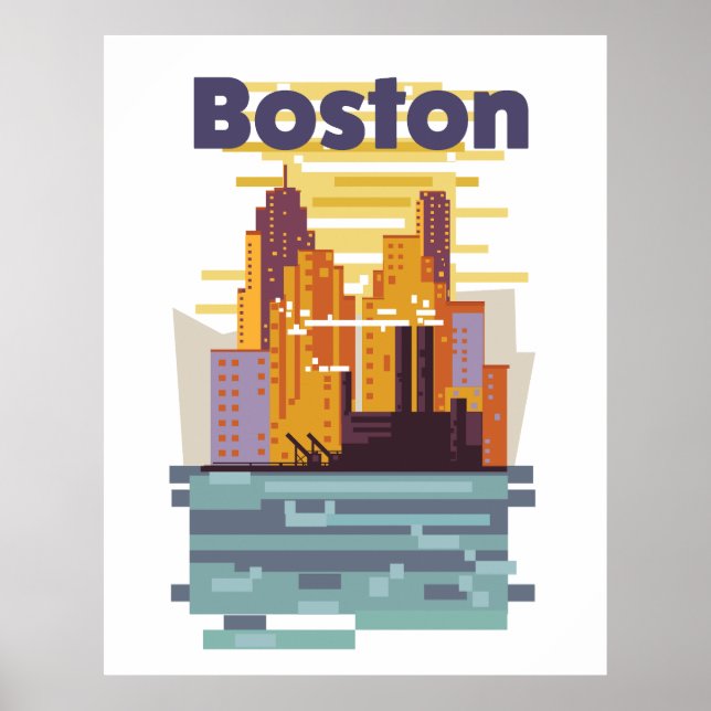 Poster Cartaz de viagem de Boston (Frente)