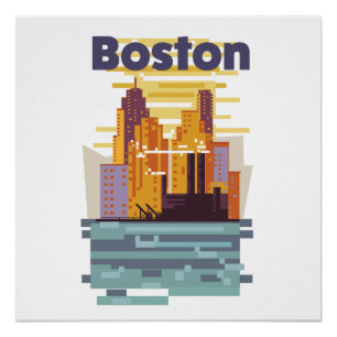 Pôster Cartaz de viagem de Boston