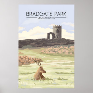 Poster Cartaz de Viagem de Bradgate Park Leicestershire
