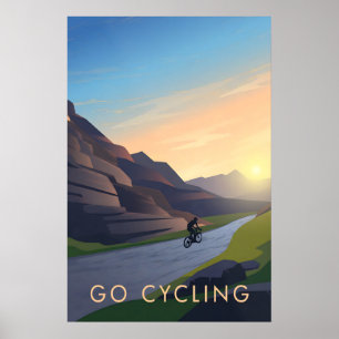 Poster Cartaz de Viagem de Ciclismo