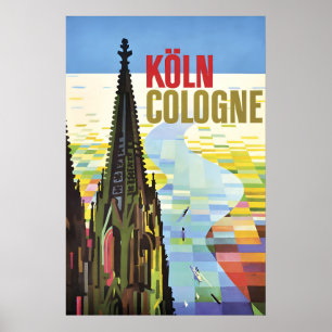 Poster Cartaz de Viagem de Colônia Alemanha Parede da Cid