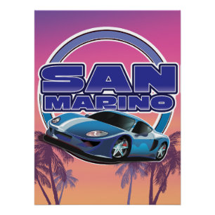 Pôster cartaz de viagem de esportes de San Marino