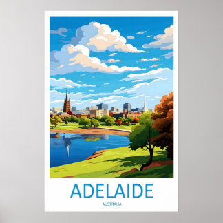 Poster Cartaz de Viagem de Esqui Vintage de Adelaide Parq