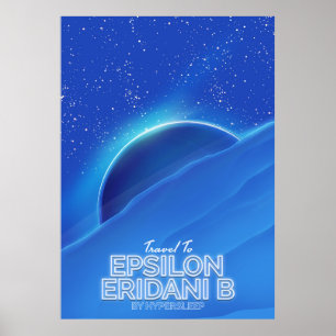 Poster Cartaz de viagem de ficção científica Epsilon Erid