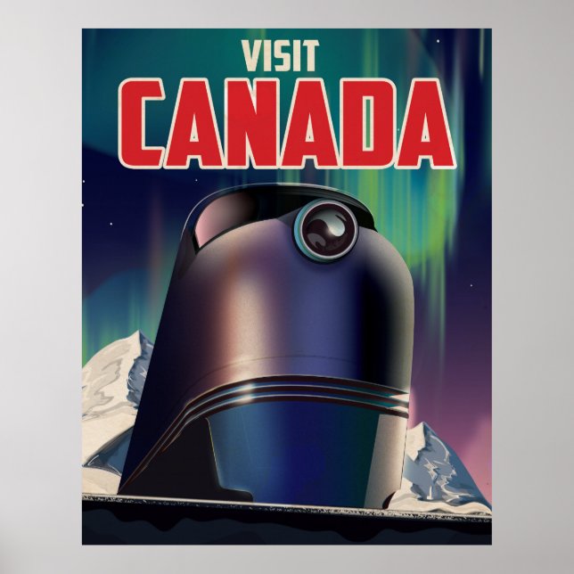 Poster Cartaz de viagem de ficção científica Visite o Can (Frente)