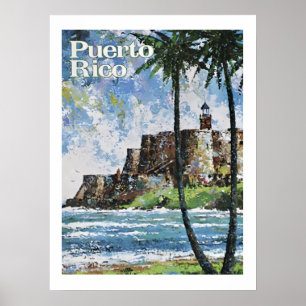 Poster Cartaz de Viagem de Fortaleza de Porto Rico