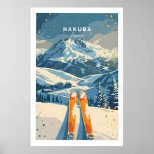 Poster Cartaz de Viagem de Hakuba - Japão 1