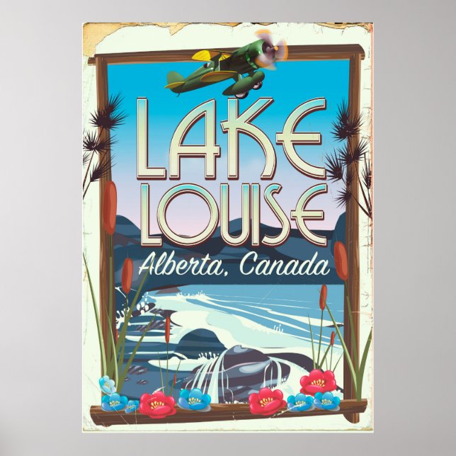 Poster Cartaz de viagem de Lake Louise, Alberta Canadá (Frente)