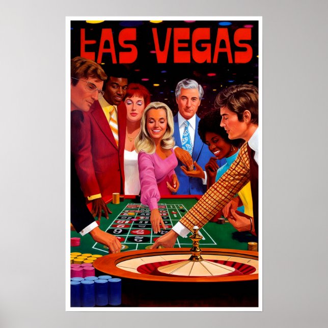 Poster cartaz de viagem de Las Vegas (Frente)