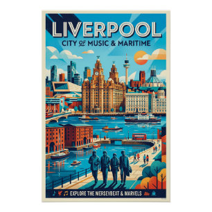 Pôster Cartaz de Viagem de Liverpool