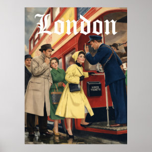 Poster Cartaz de Viagem de Londres