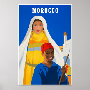 Poster cartaz de viagem de Marrocos