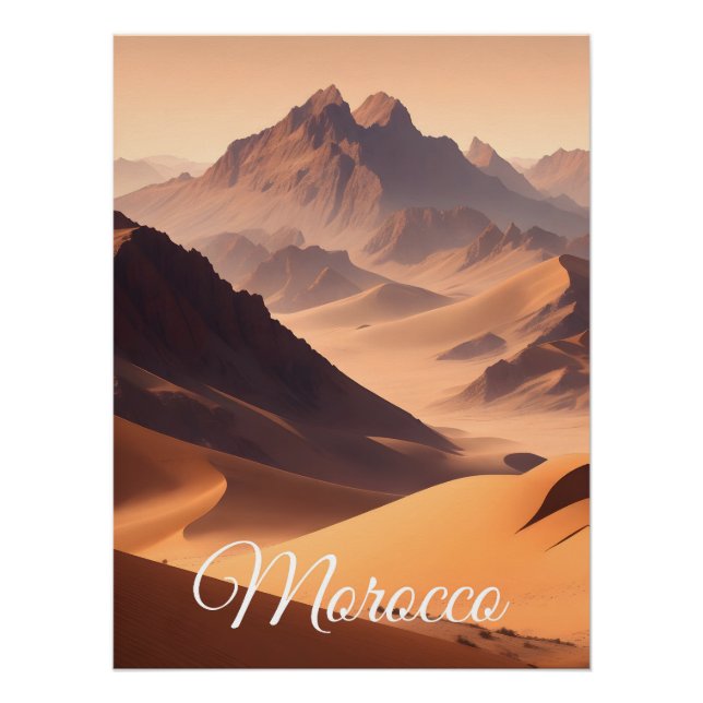 Pôster Cartaz de Viagem de Marrocos (Frente)