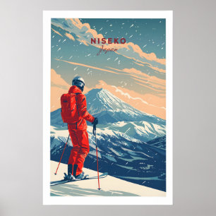 Poster Cartaz de Viagem de Niseko - Japão 1