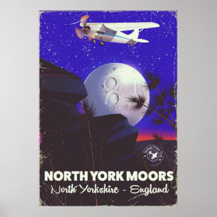 Pôster Cartaz de viagem de North York Moors Inglaterra