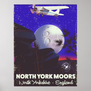Pôster Cartaz de viagem de North York Moors Inglaterra
