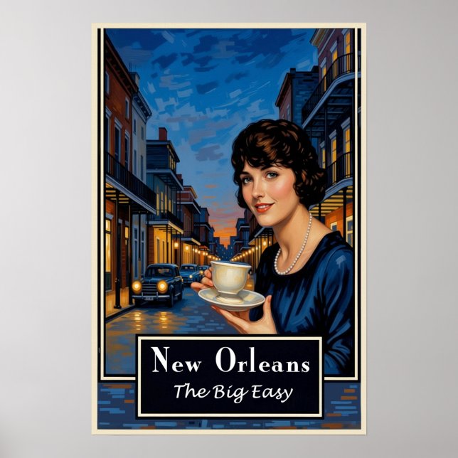 Poster cartaz de viagem de Nova Orleans  (Frente)