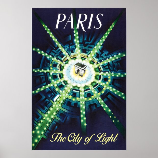Poster cartaz de viagem de Paris (Frente)