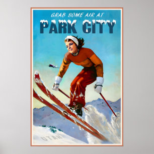 Poster Cartaz de Viagem de Park City Utah Marilyn Monroe
