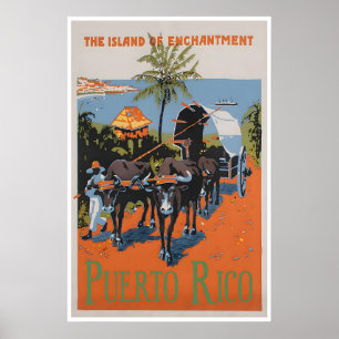 Poster Cartaz de Viagem de Pintura de Porto Rico Porto-ri