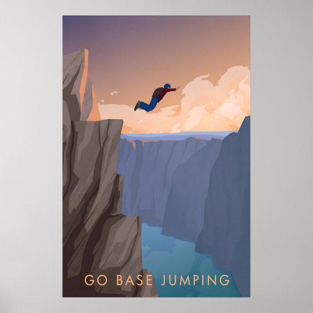 Poster Cartaz de Viagem de Salto Base (Frente)