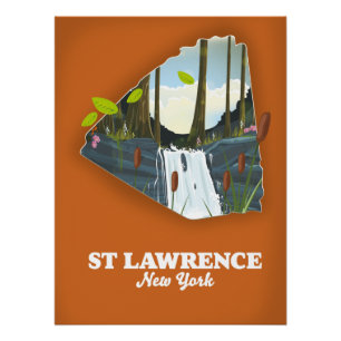 Pôster Cartaz de viagem de St Lawrence Nova York
