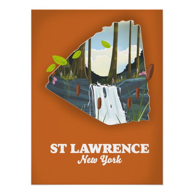 Pôster Cartaz de viagem de St Lawrence Nova York (Frente)