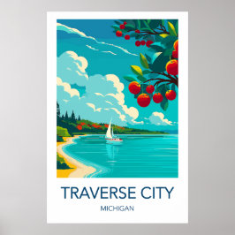 Poster Cartaz de Viagem de Traverse City