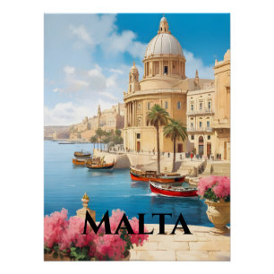 Pôster Cartaz de Viagem de Valeta Malta