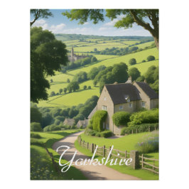 Pôster Cartaz de Viagem de Yorkshire Inglaterra