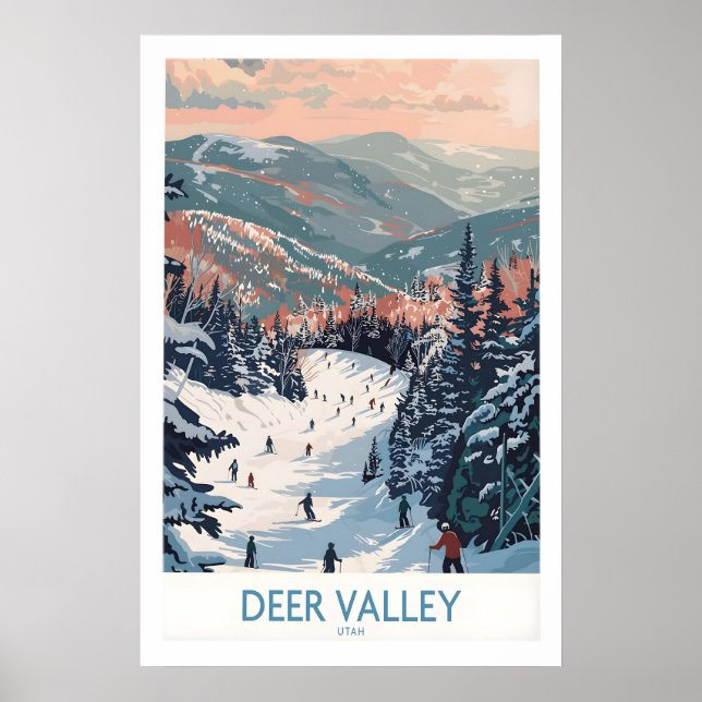 Poster Cartaz de Viagem Deer Valley - Utah 1 (Frente)