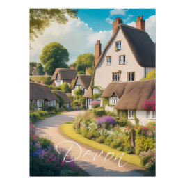 Pôster Cartaz de Viagem Devon Inglaterra