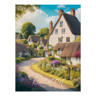Pôster Cartaz de Viagem Devon Inglaterra